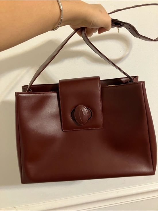 Cartier Handbags - Cartier Burgundy Crossbody Bag